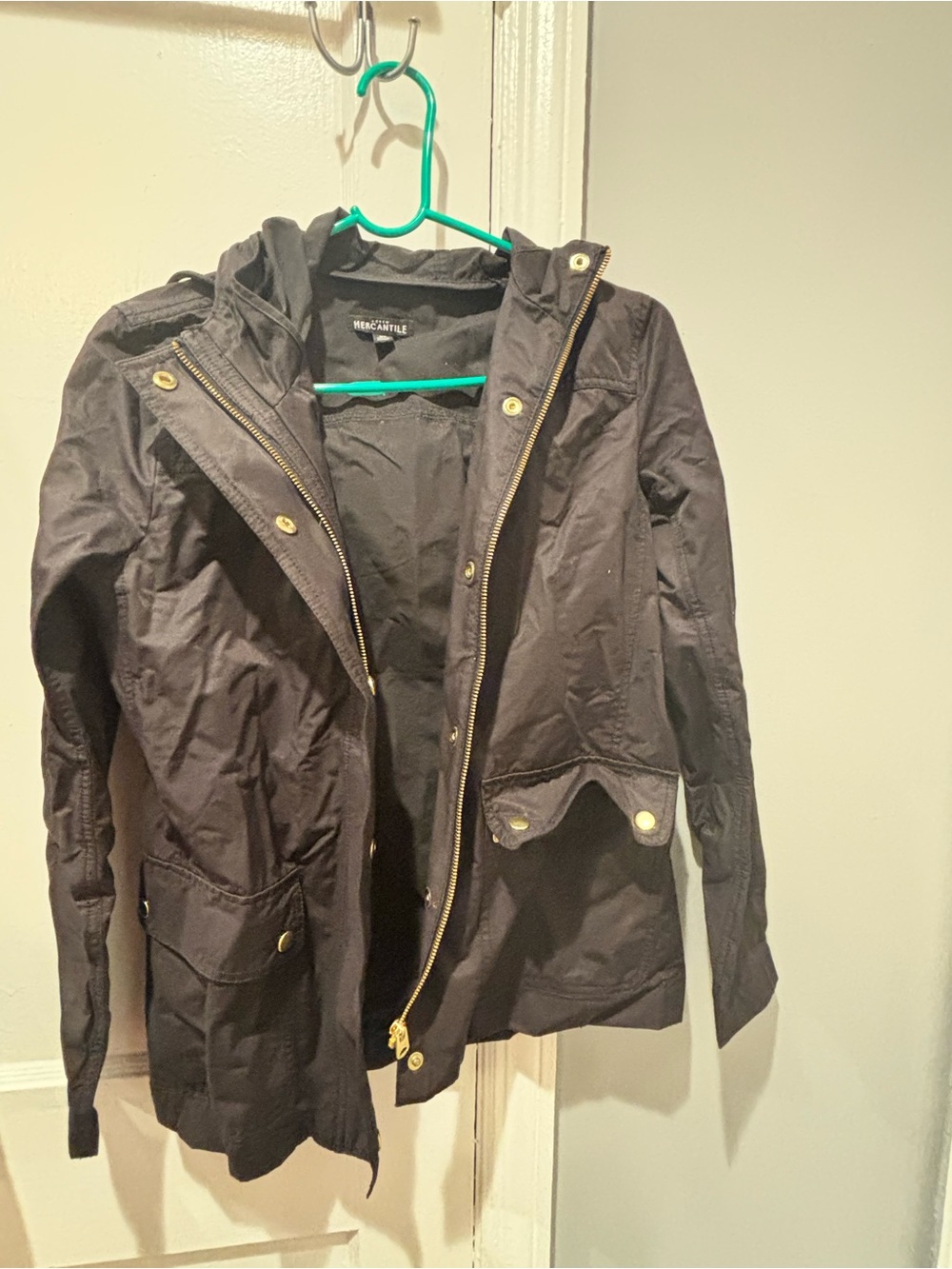 Black Hooded Utility Jacket - JCREW
